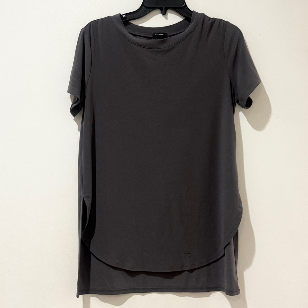 Halogen Charcoal Short Sleeve Top